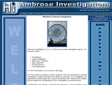 Tablet Screenshot of ambroseinvestigations.com